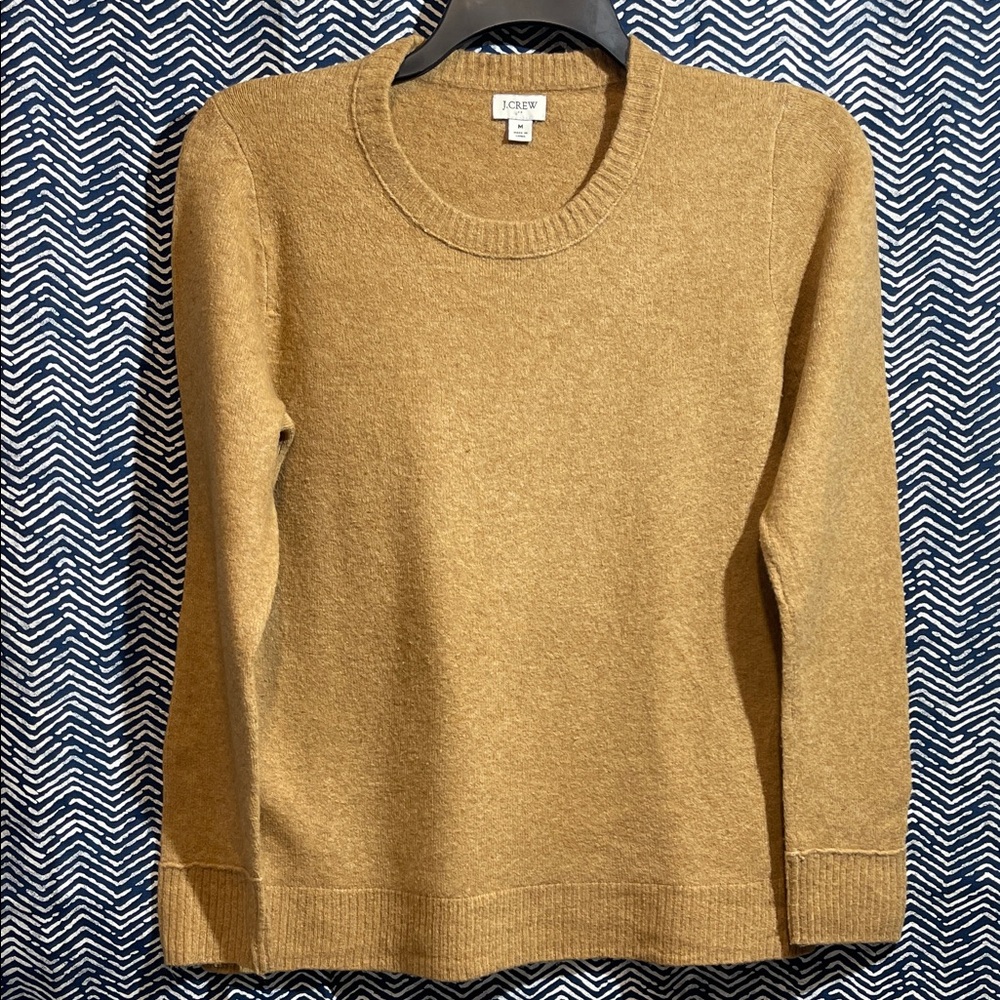 J. Crew Women's Camel Crew Neck Sweater